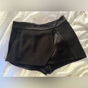 INTERMIX Black Layered Silky Mini Skort Size 4-6